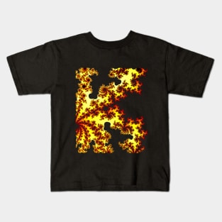 Fractal 5 Explosion Red Kids T-Shirt